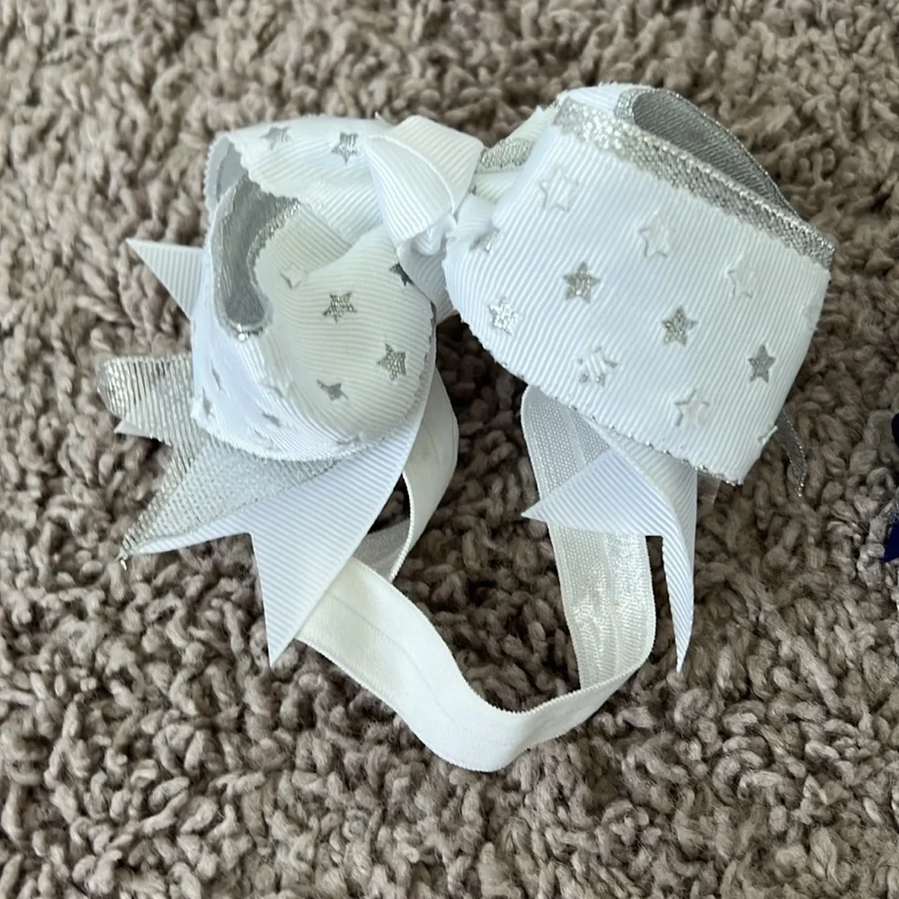 Dallas Cowboys Blue, White, and Pink Headband Toddler Baby Bows